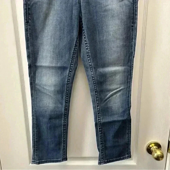 Silver Skinny Jeans Aiko High Capri Ankle Crop Mid Blue Denim Size 26 - Picture 6 of 16